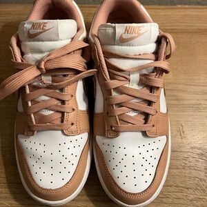 Nike Pink and White Mesh Sneakers